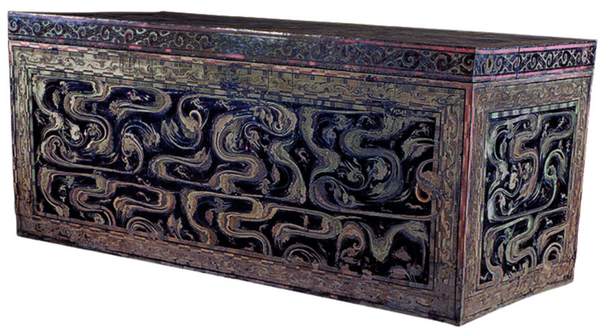 Black outer coffin, Tomb 1 at Mawangdui, Changsha, Hunan Province, 2nd century B.C.E., lacquered wood (Hunan Provincial Museum)