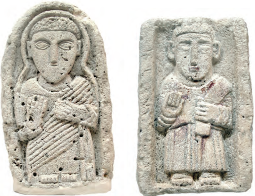 Funerary stele found near Qal’at al-Bahrain, , 150-250 C.E., by courtesy of the French Archaeological Mission in Bahrain and the Bahrain Authority for Culture and Antiquities, and with thanks to Pierre Lombard)