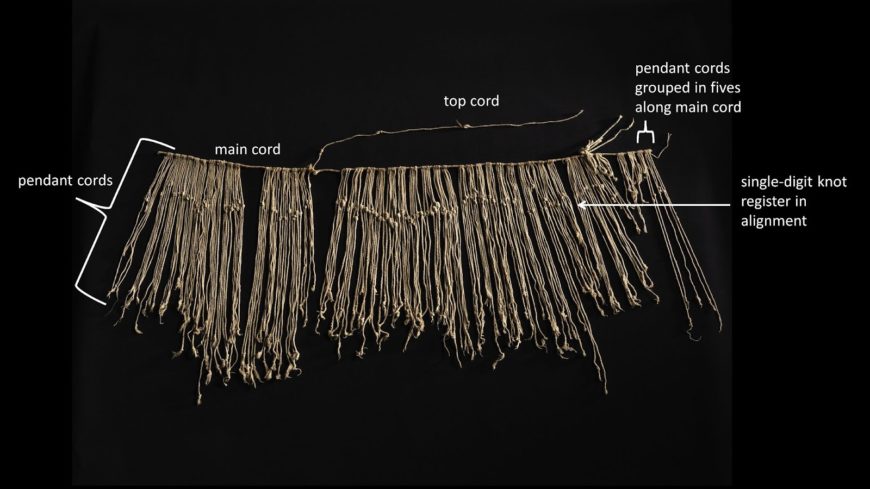 Main elements of a khipu. 2002.1.118. © Michael C. Carlos Museum, Emory University. Photo by Bruce M. White, 2011