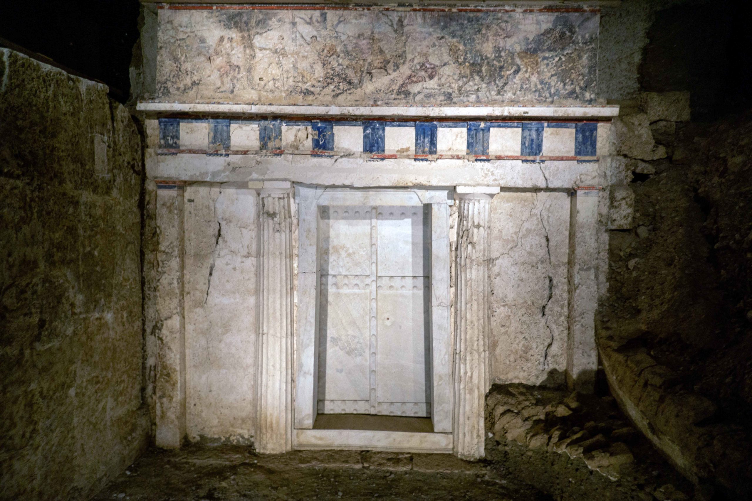 Façade of Tomb II, VErgina, c. 330–320 B.C.E., Macedonia, Greece (photo: Graham Mulligan, CC BY-NC 2.0)