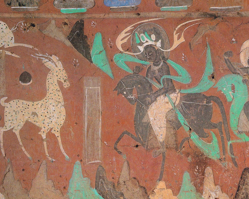 Mural, Cave-temple 257, Dunhuang, Gansu Province (photo: Ismoon, CC BY-SA 4.0)