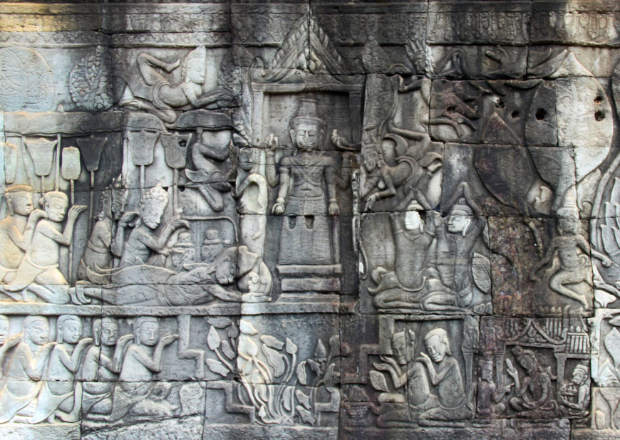 Bas-relief of Shiva, inner gallery, Bayon Temple, Angkor Thom (photo: Gary Todd, CC0)