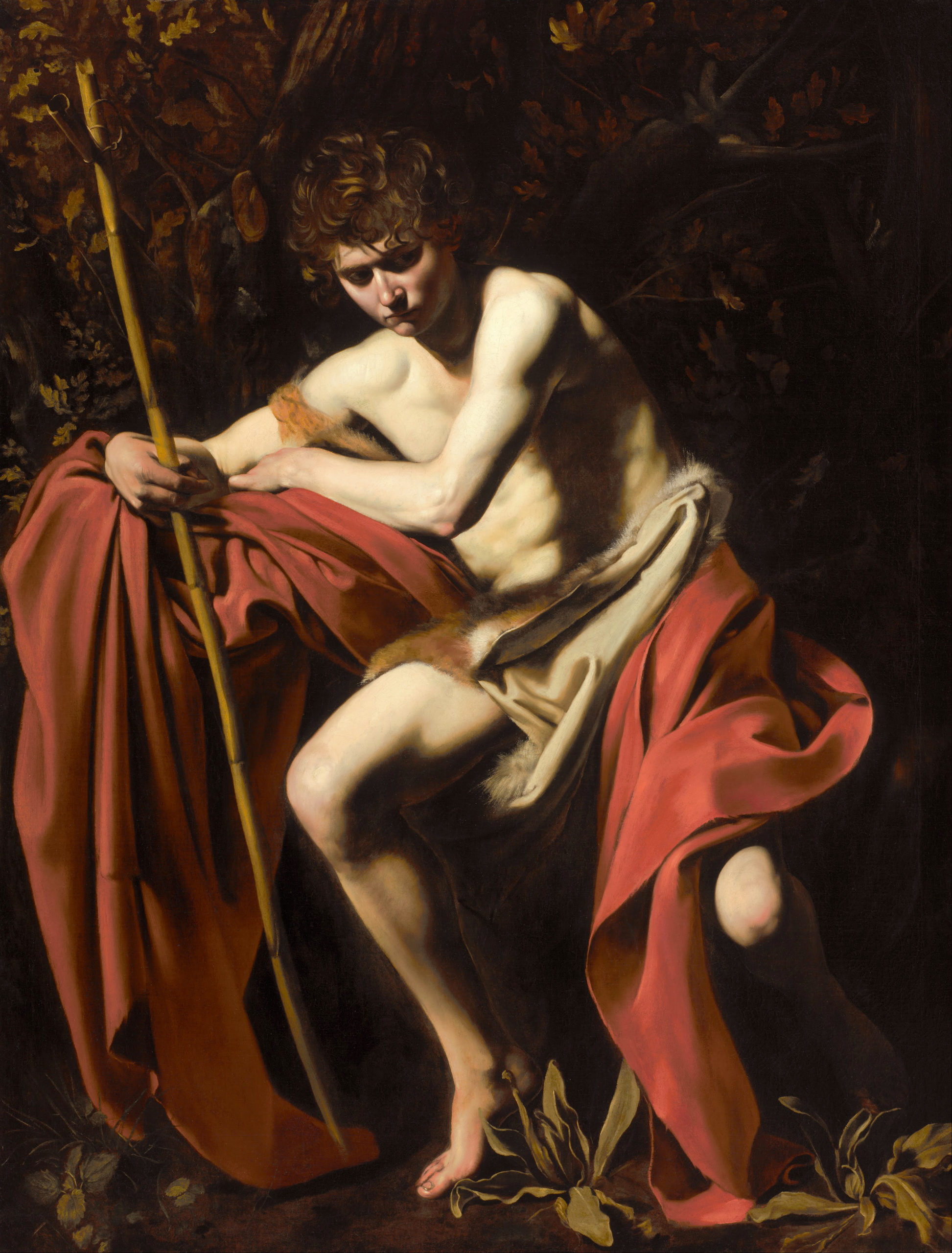 Caravaggio, Saint John the Baptist in the Wilderness, 1604, oil on canvas, 172.72 x 132.08 cm (The Nelson-Atkins Museum of Art)