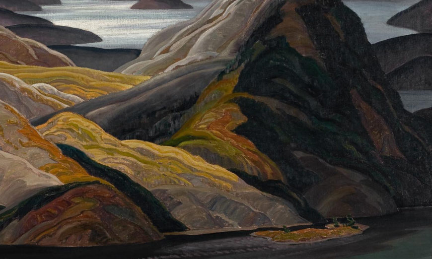 Franklin Carmichael, Grace Lake, 1931, oil on canvas, 102.87 x 123.19 cm (The University College Collection, University of Toronto Art Collections)