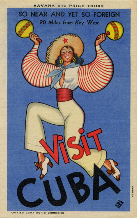 Conrado W. Massaguer, Visit Cuba, postcard, 1941 (photo: Fæ, public domain)