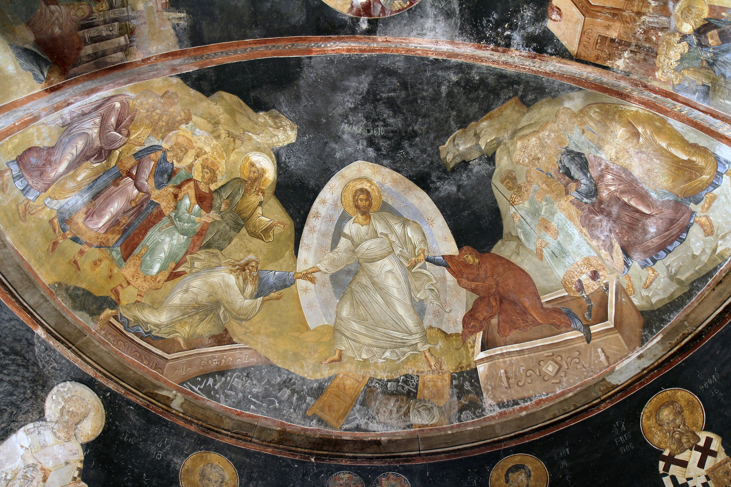 Anastasis (Harrowing of Hell), c. 1310–20, fresco, Church of the Holy Savior of Chora/Kariye Museum, Istanbul (photo: Till.niermann, CC BY-SA 3.0)