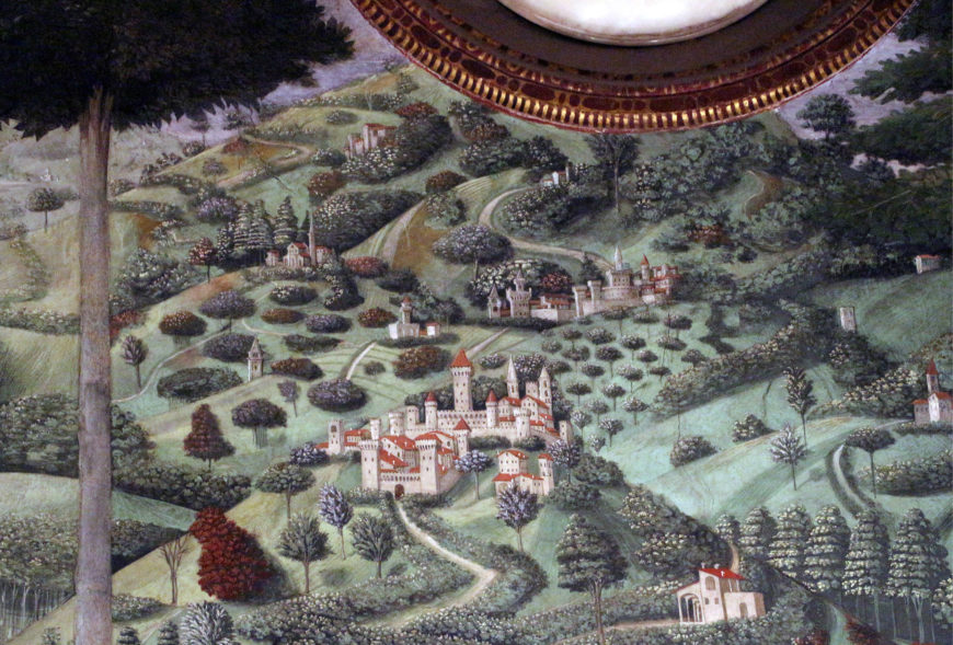 Benozzo Gozzoli, Landscape(detail), Magi Chapel, Medici Palace (photo: Sailko, CC BY 3.0