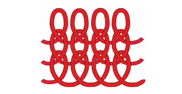 Crossed looping (diagram by Lois Martin)