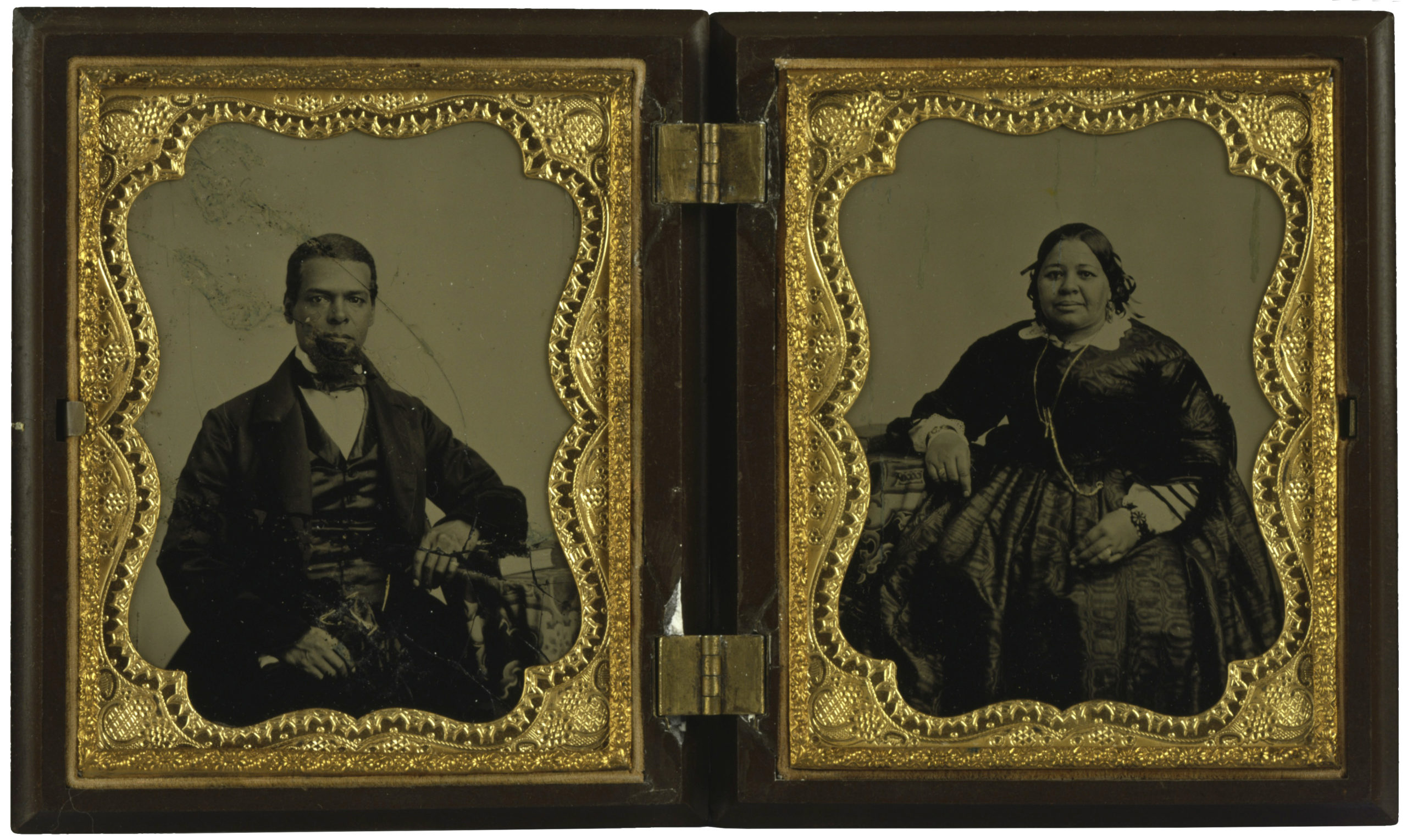 Albro Lyons, Sr. and Mary Joseph Lyons, c. 1860, ambrotype (Schomburg Center for Research in Black Culture, New York Public Library)