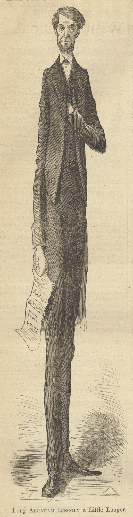 Frank Henry Temple Bellew, Long Abraham Lincoln a Little Longer, Harper's Weekly, November 26, 1864 (Chicago History Museum)