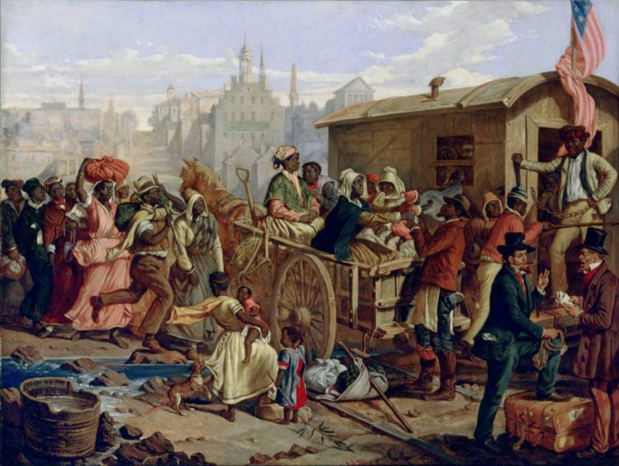 Eyre Crowe, After the Sale: Slaves Going South from Richmond, 1853, oil on canvas, 27 x 36 inches (Chicago History Museum)