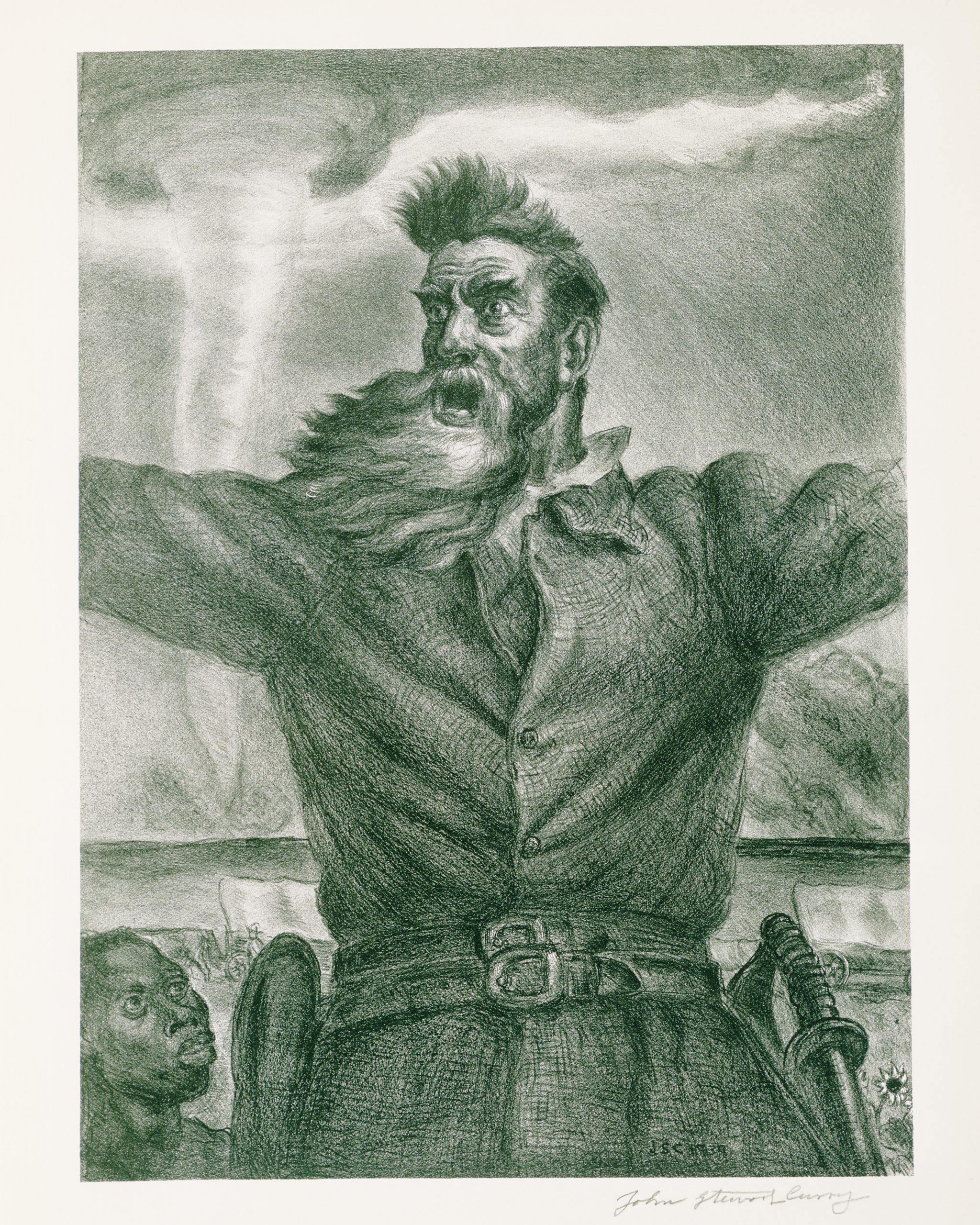 John Steuart Curry, <em>John Brown</em>, 1939, lithograph, 14 3/4 x 10 7/8 inches (Terra Foundation for American Art)