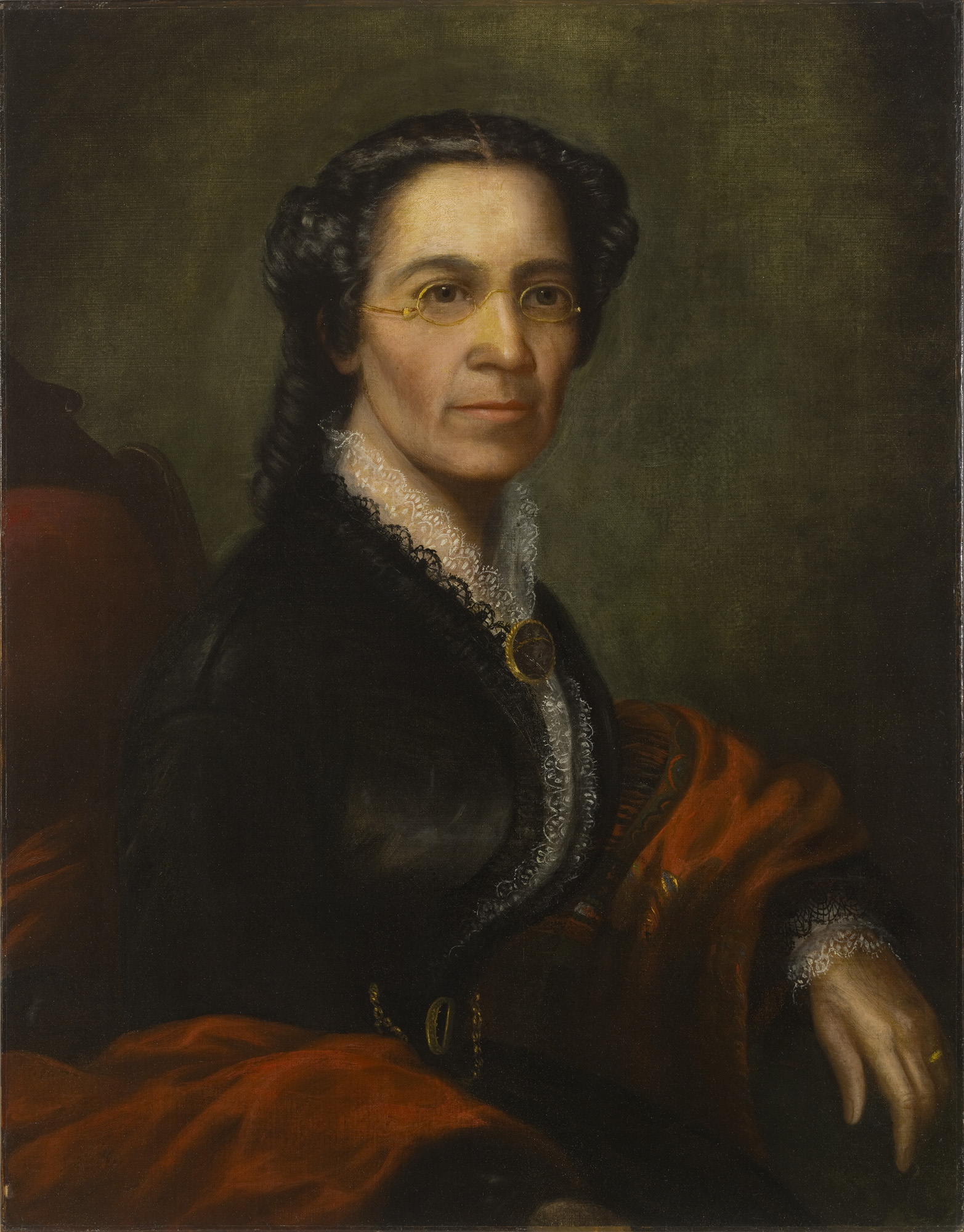 Aaron E. Darling, Mary Richardson Jones, c. 1865, oil on canvas, 33 1/2 x 27 1/2 inches (Chicago History Museum)