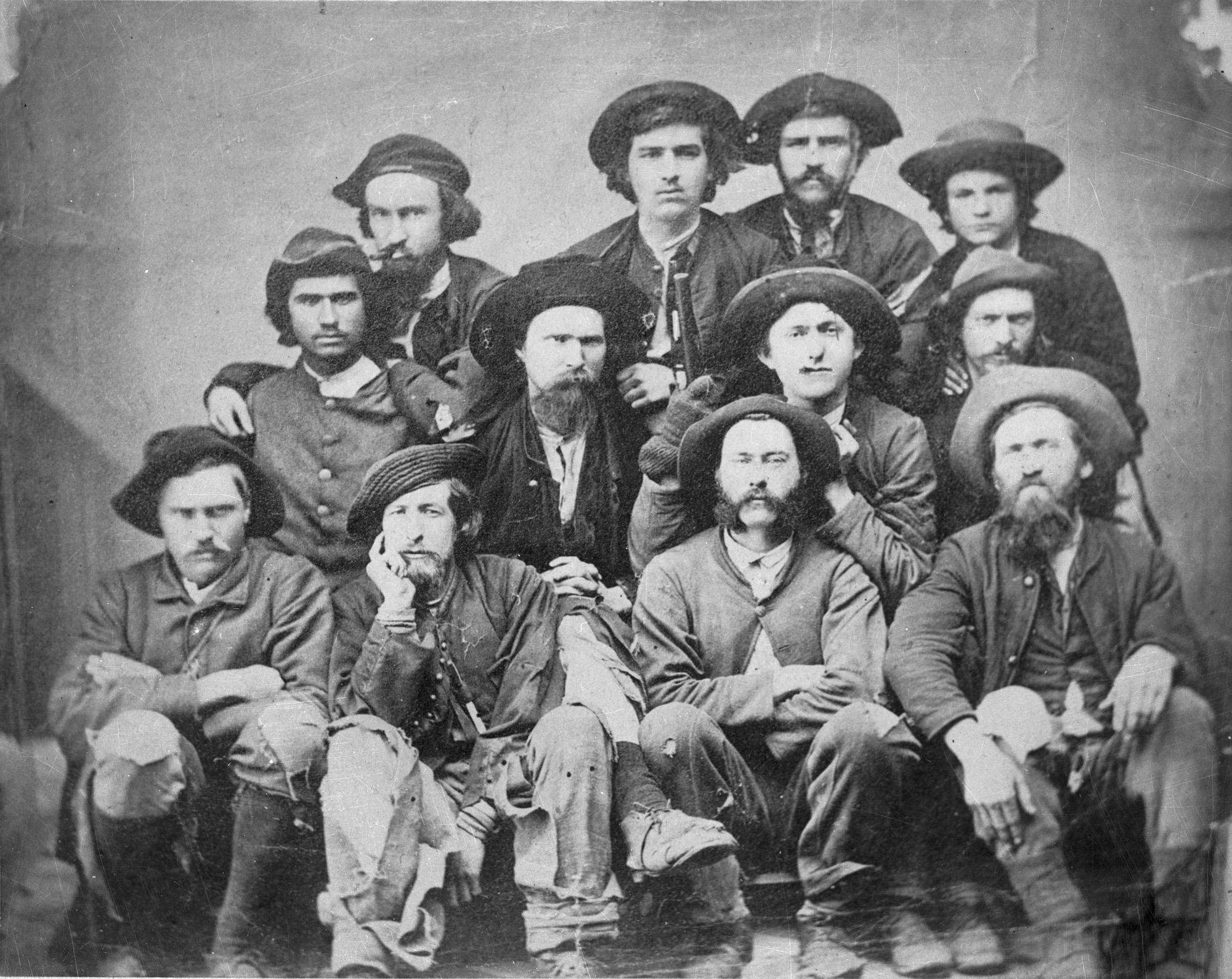 Members of Morgan’s Raiders at Camp Douglas, 1864, photograph (Chicago History Museum)