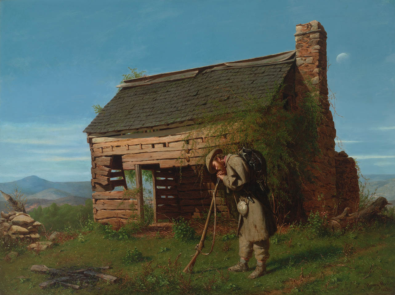 Henry Mosler, <em>The Lost Cause</em>, 1868, oil on canvas, 91.44 cm x 121.92 cm (<a href="https://thejohnsoncollection.org/henry-mosler/" target="_blank" rel="noopener">The Johnson Collection</a>)