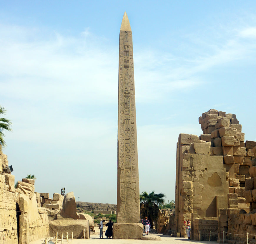 Obelisk of Queen Hatshepsut, 29 meters tall, 328 tons, the Karnak Temple Complex, Luxor, Egypt (photo: Elias Rovielo, CC BY-NC-SA 2.0)