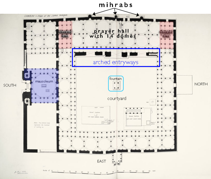 Plan of the Cambay mosque, India