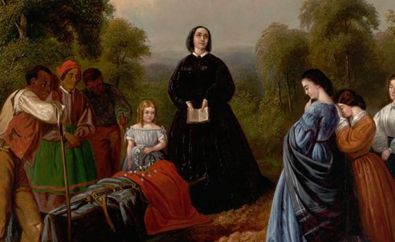 William D. Washington, Burial of Latané, 1864, oil on canvas, 38 x 48 inches (The Johnson Collection)