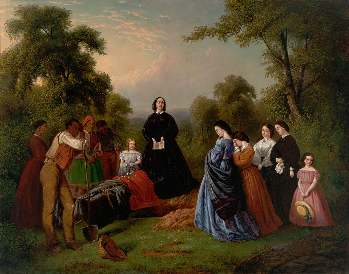 William D. Washington, <em>Burial of Latané</em>, 1864, oil on canvas, 38 x 48 inches (<a href="https://thejohnsoncollection.org/william-washington-the-burial-of-latane/">The Johnson Collection</a>)