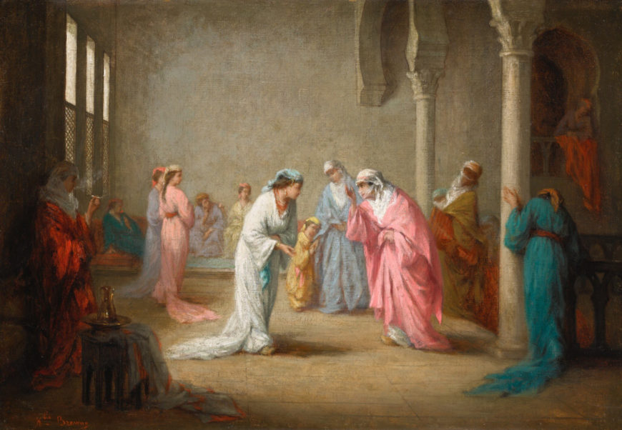 Henriette Browne, A Visit: A Harem Interior, c. 1860, oil on canvas, 29.5 x 40 cm (photo: Racconish)