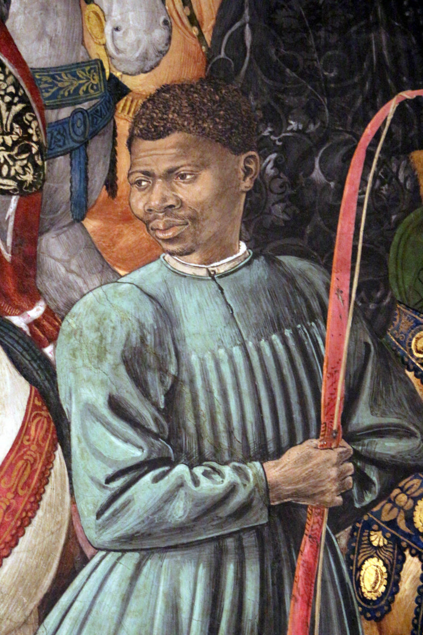 Benozzo Gozzoli, Black attendant (detail), Magi Chapel, Medici Palace 