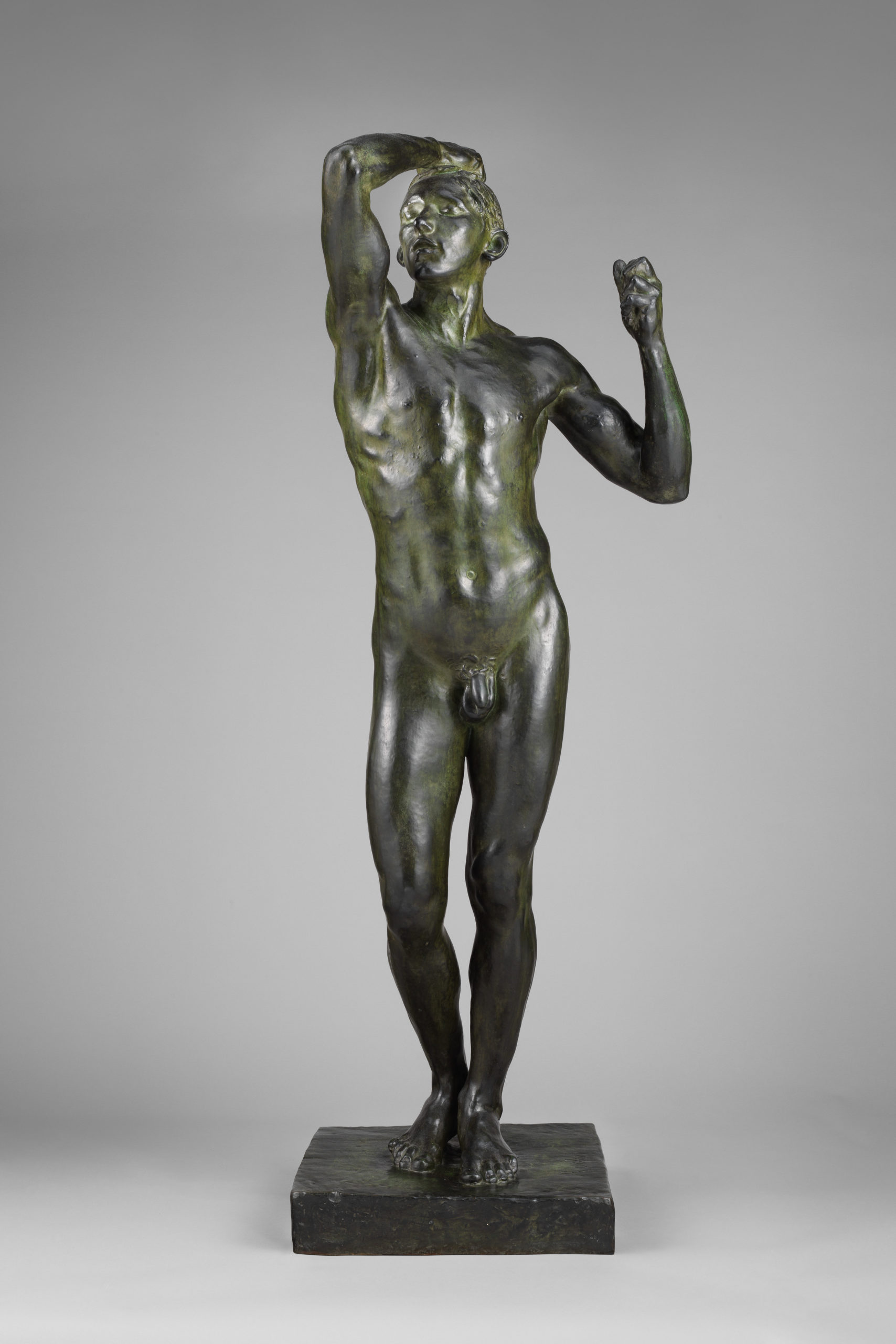 Auguste Rodin, The Age of Bronze (L’Age d’airain), modeled 1876, cast by Alexis Rudier c. 1906, bronze, 182.9 cm high (The Metropolitan Museum of Art)