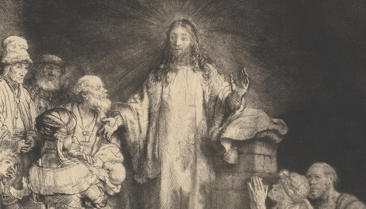 Rembrandt, Christ Preaching (Hundred Guilder Print) –