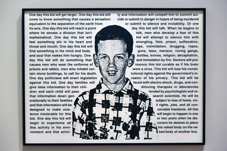 David Wojnarowicz, Untitled (One Day This Kid...), 1990, photostat, sheet: 75.7 × 101.9 × 0.5 cm (Whitney Museum of American Art) © The Estate of David Wojnarowicz and P.P.O.W. Gallery, New York