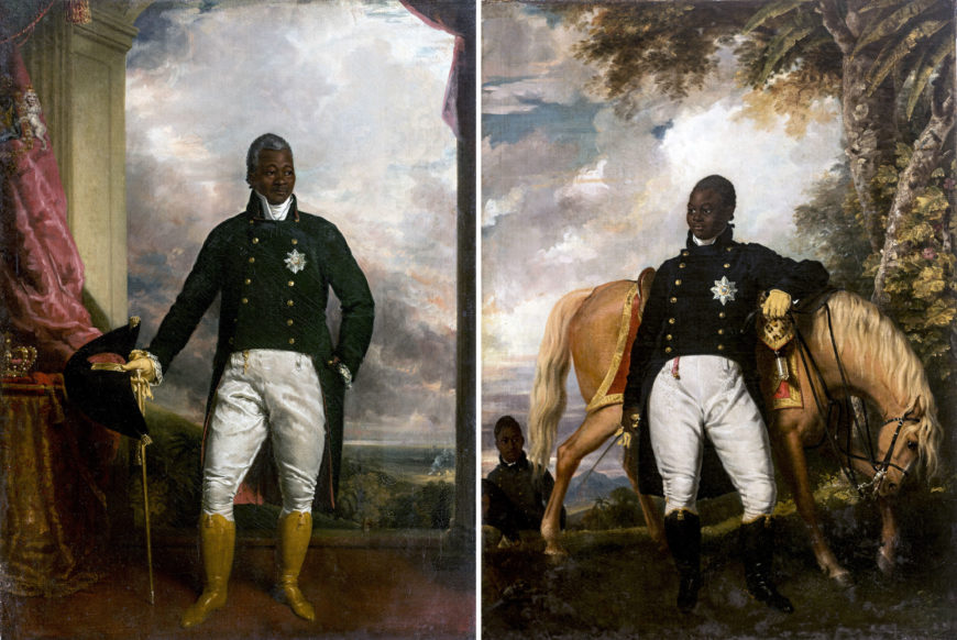 Richard Evans, Portraits of Henry Christophe, King of Haiti, and Royal Prince Jacques-Victor-Henri Christophe. (c. 1816, oil on canvas, 34¼” x 25½” (Alfred Nemours Collection of Haitian History, University of Puerto Rico, Río Piedras Campus)