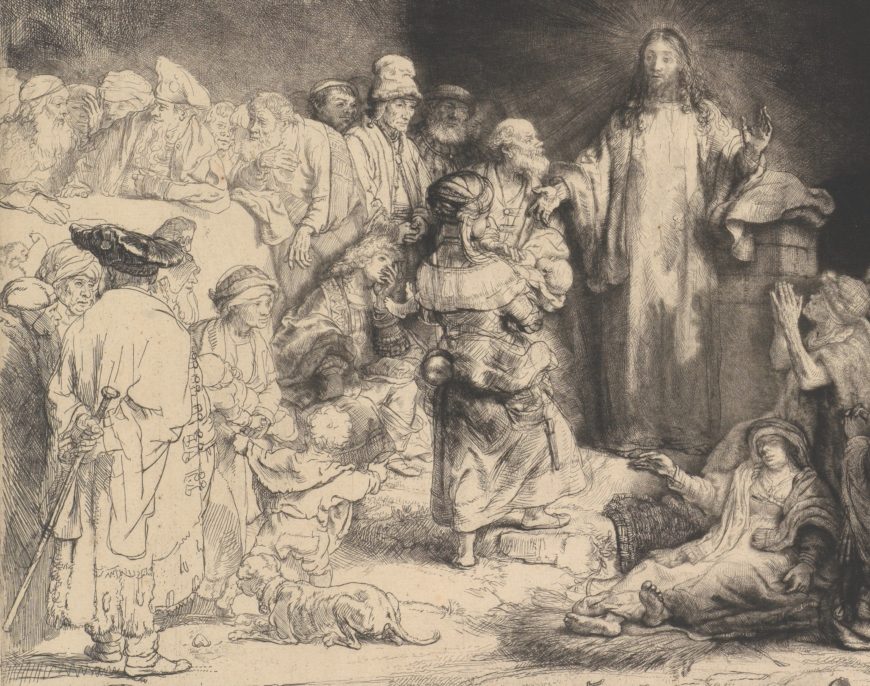 Detail, Rembrandt, The Hundred Guilder Print, c. 1649, etching, engraving, and drypoint; second state of two, 28 x 39.3 cm (The Metropolitan Museum of Art)