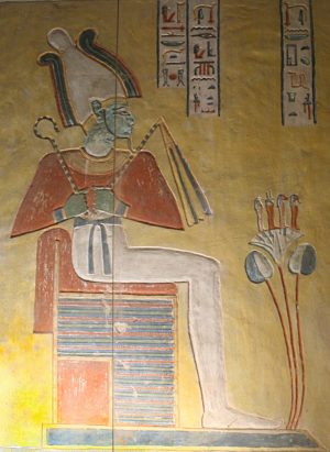 Osiris in the tomb of a son of Ramses III in the Valley of the Queens (QV44)