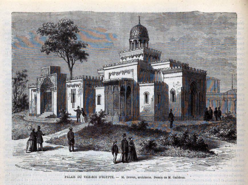 Palace of the Khedive, L'Exposition universelle de 1867 illustrée, Paris, p. 56 (Bavarian State Library, Munich)