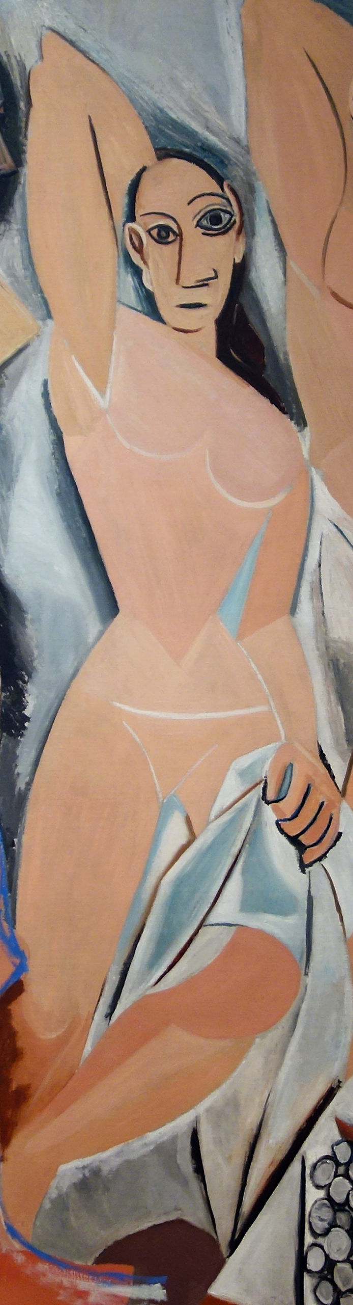 Detail, Pablo Picasso, <em>Les Demoiselles d'Avignon</em>, 1907, oil on canvas, 8' x 7' 8" (243.9 x 233.7 cm) (Museum of Modern Art, New York, photo: Steven Zucker, CC BY-NC-SA 2.0)