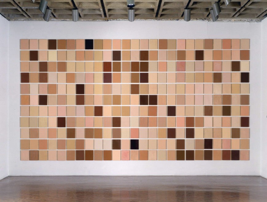 Byron Kim, Synecdoche, 1991–present, oil and wax on 275 panels, each 25.4 x 20.32 cm, courtesy the artist and Max Protetch Gallery, New York © 2008 Byron Kim (The Museum of Modern Art, New York)