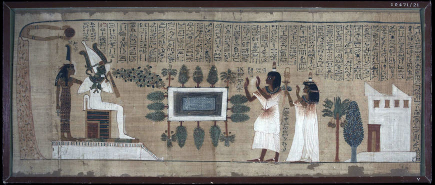 Book of the Dead of Nakht, frame 21, 18th dynasty, papyrus, Egypt(© The Trustees of the British Museum)