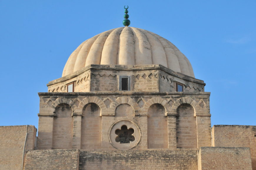 Exterior view of the mihrab dome in the Great Mosque of Kairouan (also spelled Qayrawan), Tunisia (photo: Citizen59, CC BY-SA 2.0)