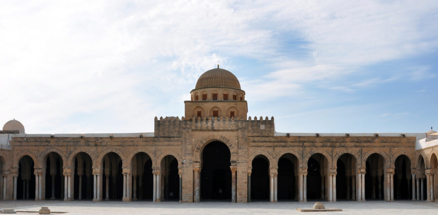 Great Mosque of Kairouan (also spelled Qayrawan) prayer hall facade (photo: Anne Walker, CC BY-SA 2.0)