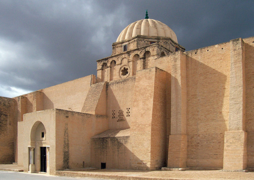 Exterior of the Qibla Wall, Great Mosque of Kairouan (also spelled Qayrawan) (photo: Colin Hepburn, CC BY-SA 2.0)