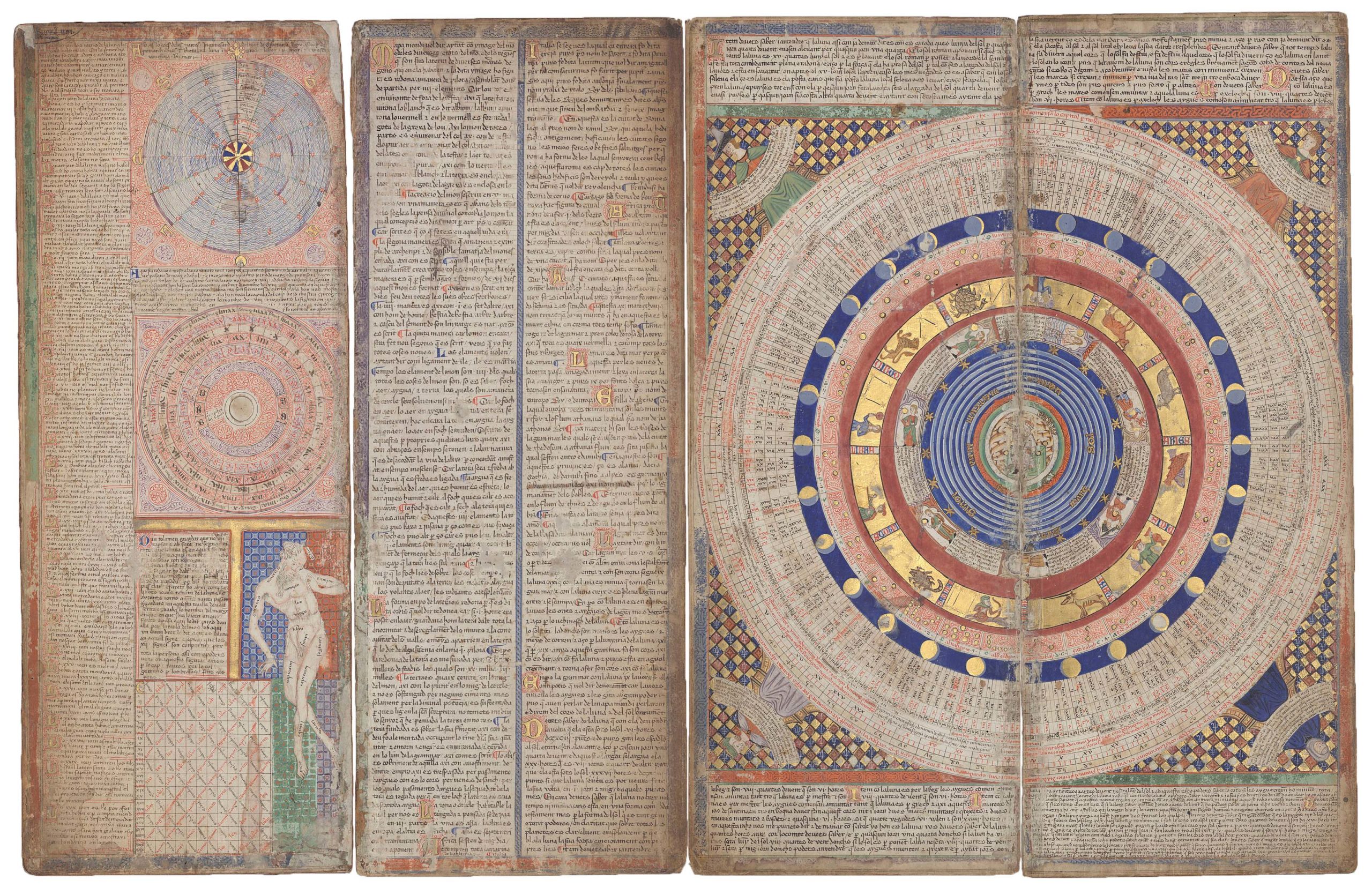 Panels 1 and 2, Catalan Atlas, Elisha ben Abraham Cresques, 1375, Majorca (Bibliothèque Nationale de France)