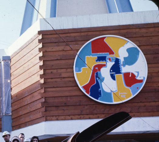 Alex Janvier’s The Unpredictable East (Beaver Crossing, Indian Colours) at the Indians of Canada Pavilion, 1967. e011194636, Library and Archives Canada / Canadian Corporation for the 1967 World Exhibition