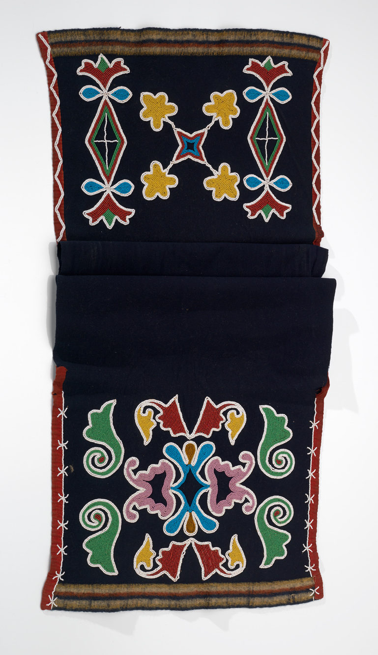 Sac and Fox man’s breechcloth, c. 1880, Oklahoma, wool cloth, cotton, glass bead/beads, cotton thread, 135 x 45 cm (National Museum of the American Indian, New York)