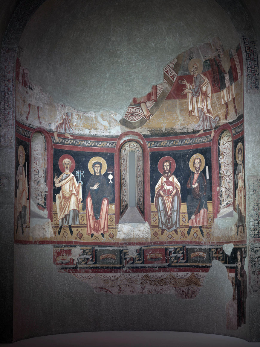 Master of Pedret, Apse of El Burgal, end of 11th century–beginning of 12th century, fresco, 670 x 400 x 200 cm, now in the Museu Nacional d'art de Catalunya
