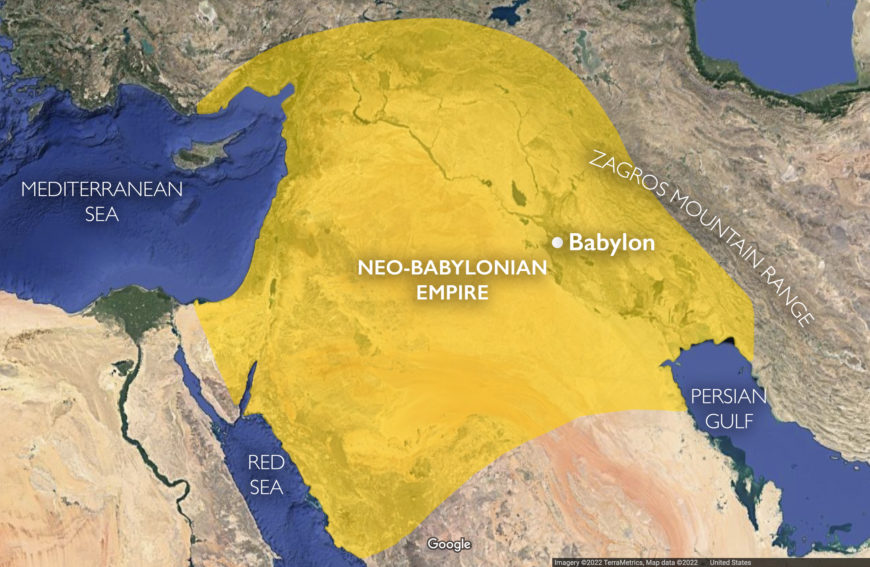 The Neo-Babylonian Empire (underlying map © Google)