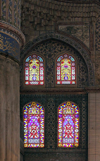 Stained glass windows, Blue Mosque (photo: Radha Dalal)