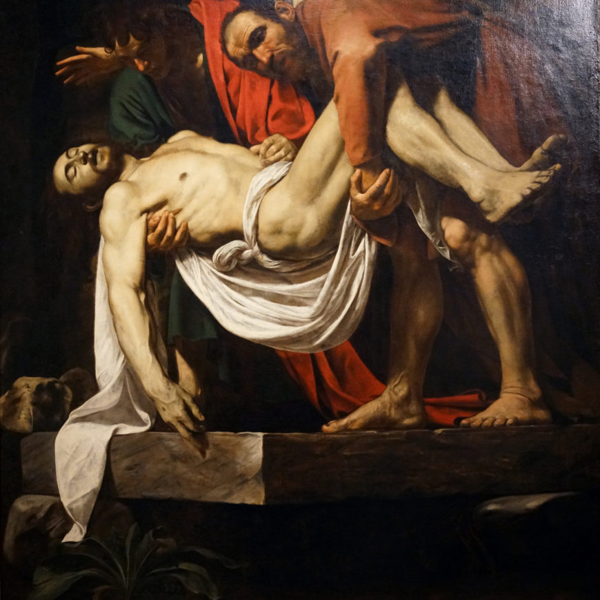 Michelangelo Merisi da Caravaggio, Deposition (or Entombment) (detail), c. 1600–04, oil on canvas, 300 x 203 cm (Pinacoteca Vaticana, Vatican City; photo: Steven Zucker, CC BY-NC-SA 2.0)
