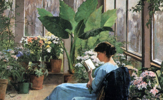 Frances Jones Bannerman. In the Conservatory. 1883. Oil on canvas. 46.5 x 80.6 cm. 1979-147.329, Nova Scotia Archives, Halifax, NS.