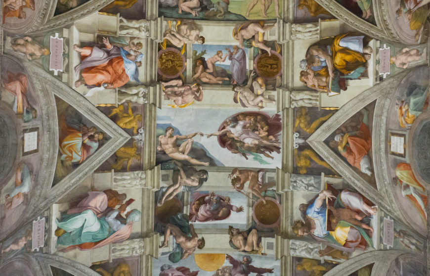 Michelangelo, Ceiling of the Sistine Chapel (detail), 1508–12, Vatican, Rome (photo: Kent G Becker, CC BY-NC-ND 2.0)