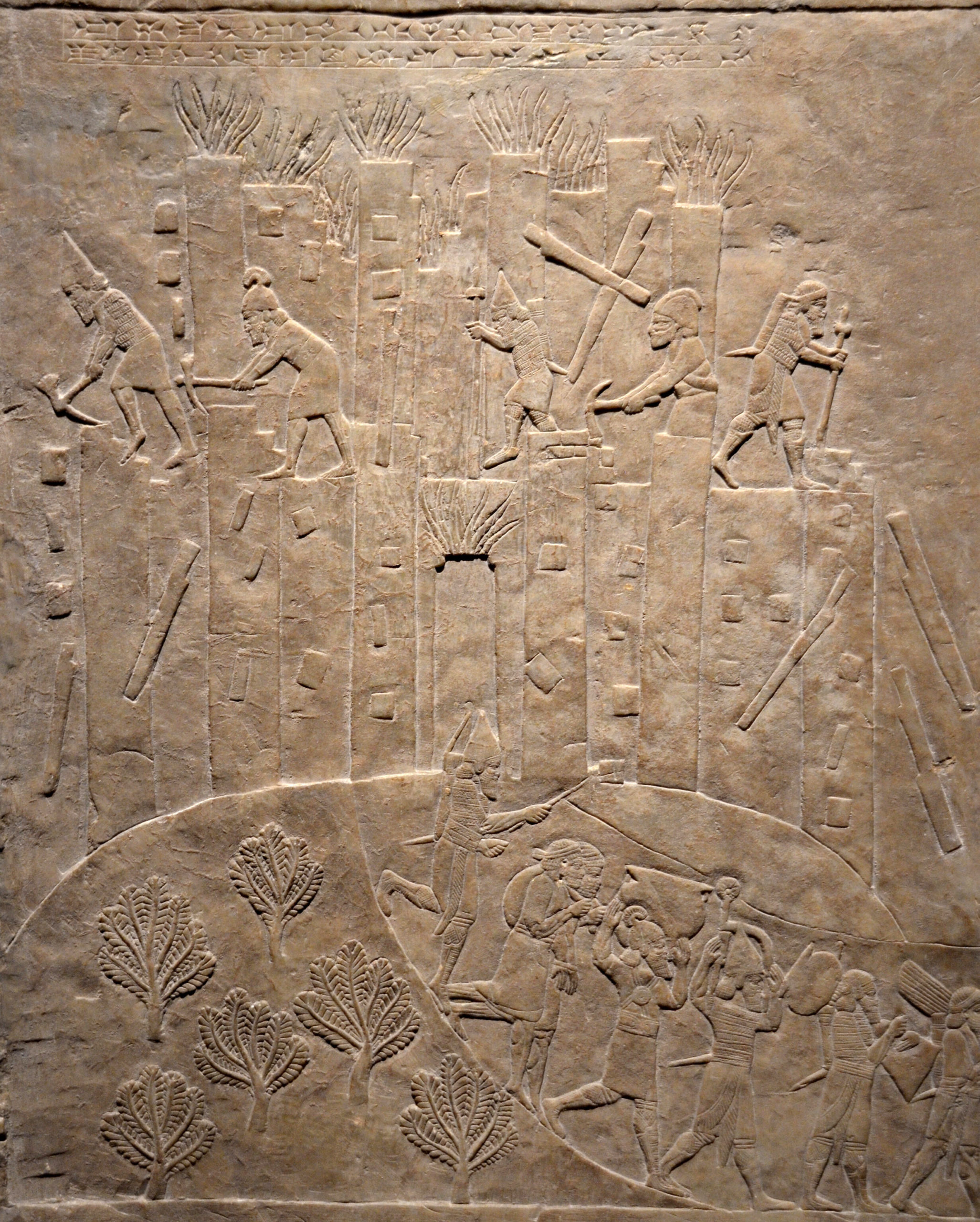 Sacking of Susa by Ashurbanipal, North Palace, Nineveh, 647 B.C.E. (British Museum; photo: Carole Raddato, CC BY-SA 2.0)
