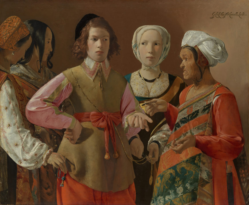 Georges de La Tour, The Fortune Teller, probably 1630s, oil on canvas, 101.9 x 123.5 cm (Metropolitan Museum of Art, New York)