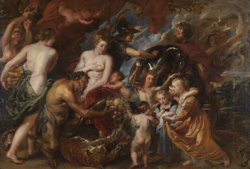 Peter Paul Rubens, Minerva Protects Pax from Mars ("Peace and War"), 1629–30, oil on canvas, 203.5 × 298 cm (The National Gallery, London)